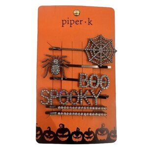 Piper K Halloween Hair Pins Spooky 6 Pc Whimsigoth Rhinestone Festival Goth NEW